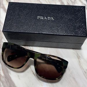 Prada Sunglasses (PR 29NS) Havana Green 58 mm
